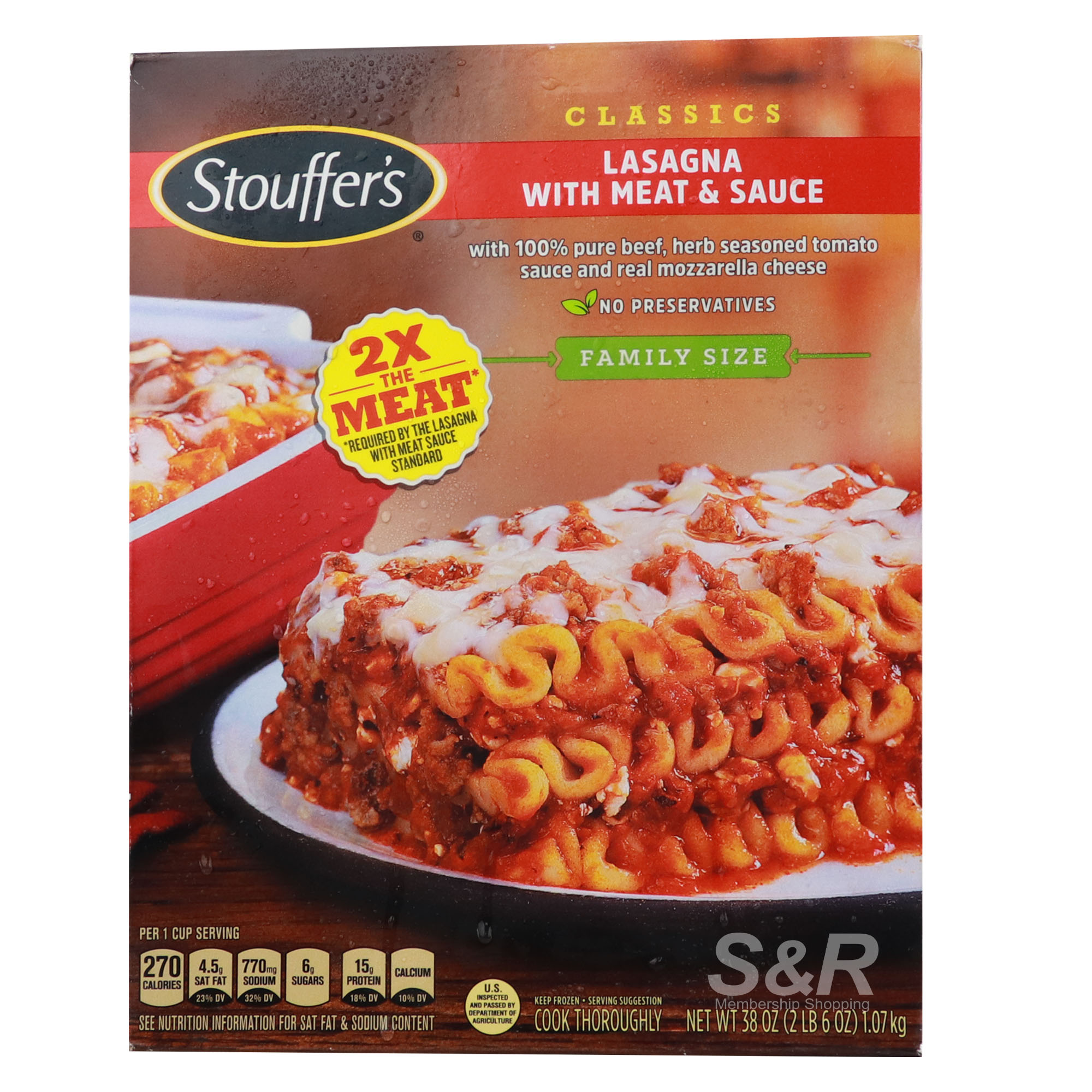 Stouffer's Classics Lasagna with Meat and Sauce 1.07kg